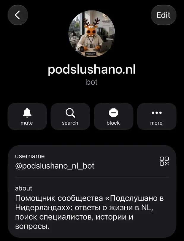 Telegram-бот Podslushano.nl